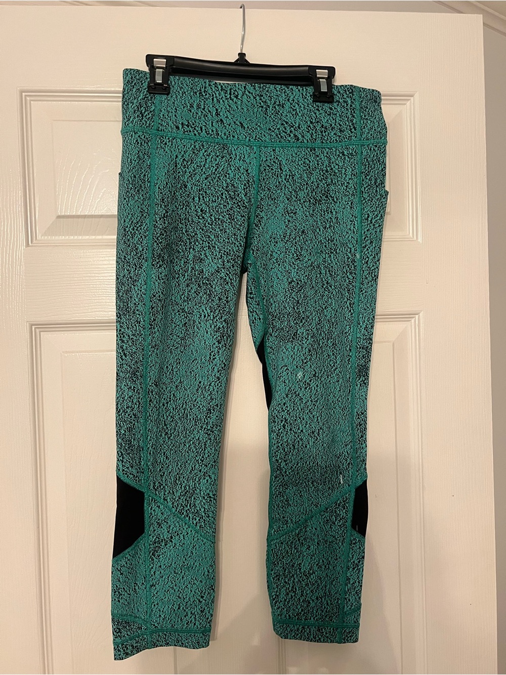 lululemon athletica Teal and Black Patterned Leggings